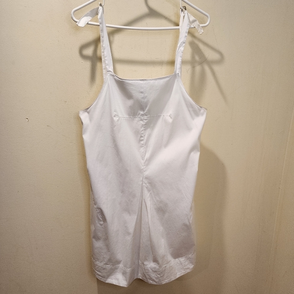 ZARA BASIC White Romper Mini dress with pockets size M - Picture 7 of 14